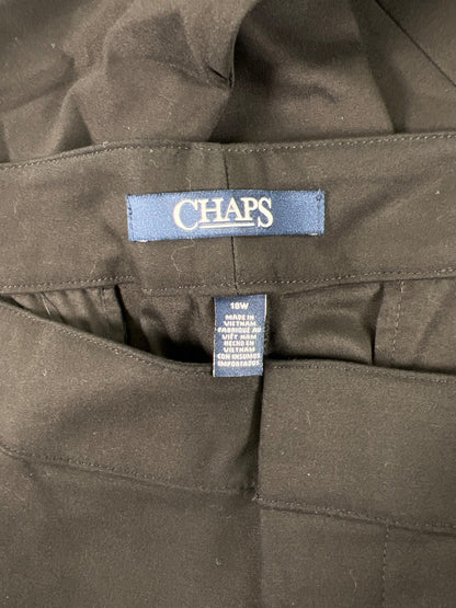 Chaps Women’s Black Super Stretch Slim Leg Dress Pants - 18w