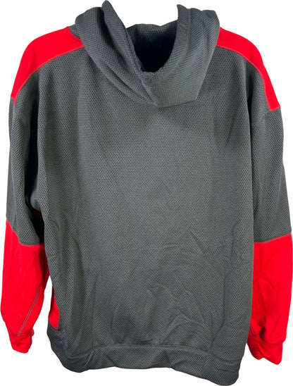 NFL Men’s Gray/Red Detroit Red Wings Long Sleeve Pullover Sweatshirt - 2XL