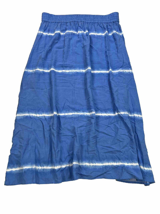 Chico's Women's Blue Tie Dye Long Flowy Skirt - Petite 2/US 12