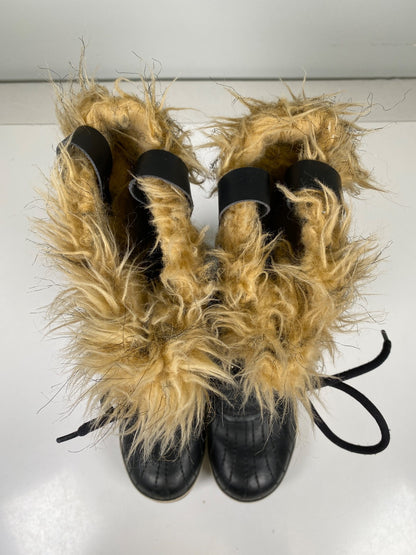 Sorel Women’s Black Leather Quilted Tofino Waterproof Winter Boots - 7.5