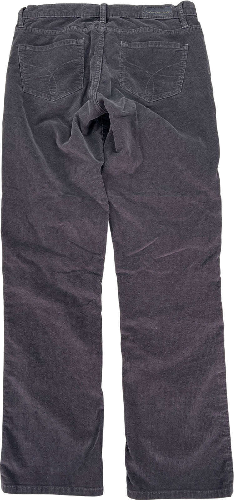 Calvin Klein Women’s Gray Straight Leg Corduroy Jeans - 8