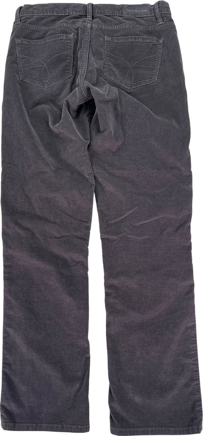 Calvin Klein Women’s Gray Straight Leg Corduroy Jeans - 8