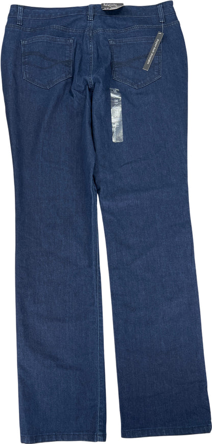Relativity Women’s Dark Wash Super Soft Straight Denim Jeans - 16