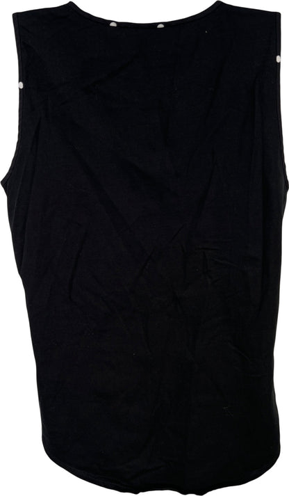 Ann Taylor Women’s Black Polka Dots Pleated Front Tank Top - M