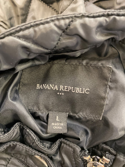 Banana Republic Women’s Black Light Puffer Quilted Jacket - L