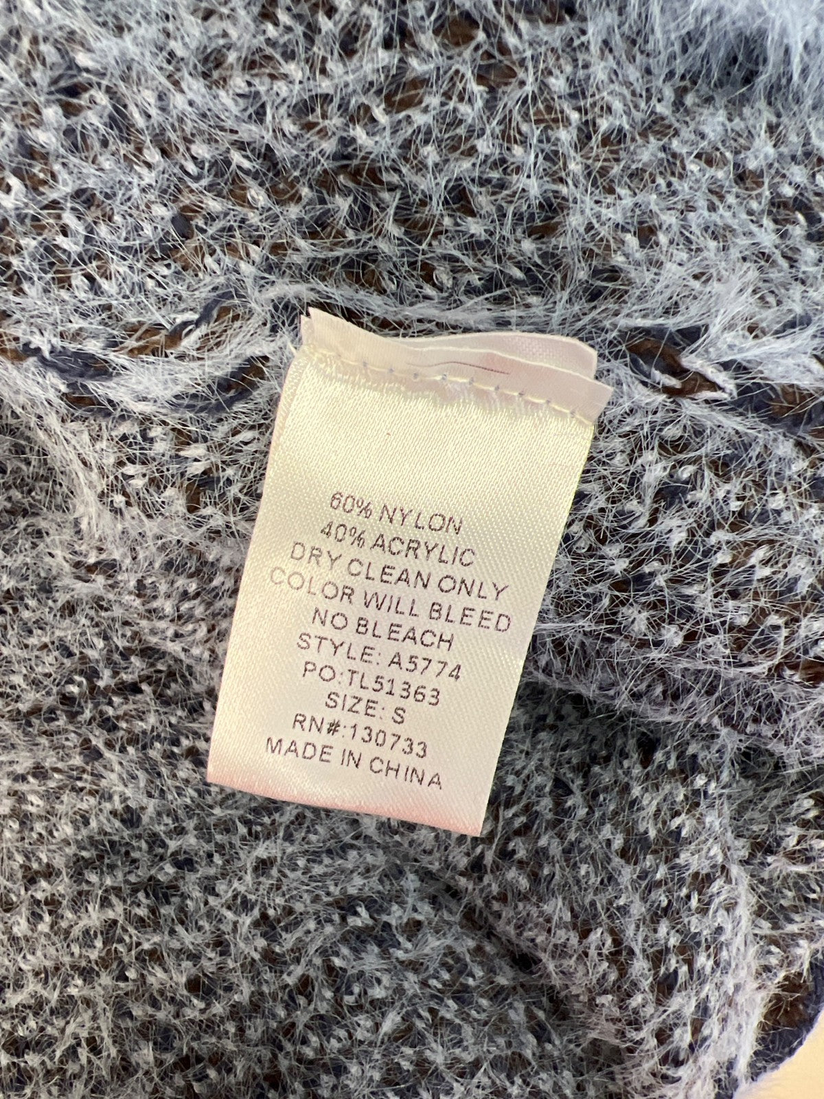 Umgee Women’s Blue Animal Print Short Sleeve Fuzzy Cardigan Sweater - S