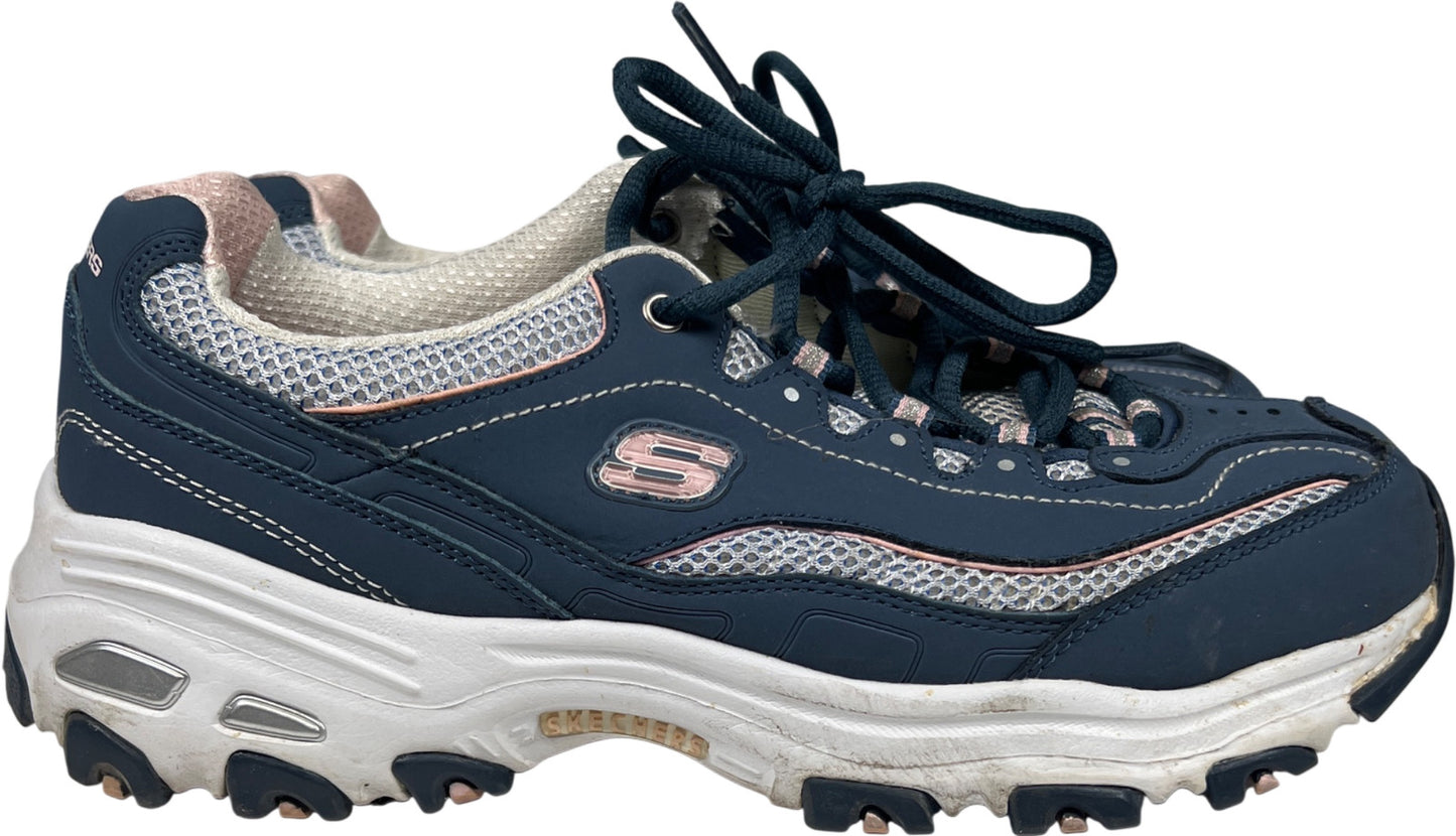 Skechers Women’s Blue D’Lites Memory Lace Up Walking Sneakers - 8.5 Wide