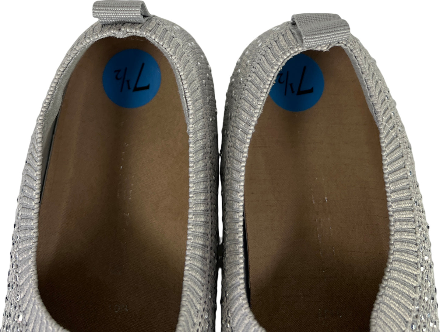 Anne Klein Men’s Gray Rhinestone Yonina Stretch Slip On Sneakers - 7.5