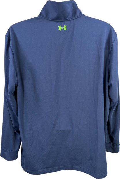 Under Armour Men’s Blue/Green Loose Fit ColdGear Pullover Sweatshirt - XL