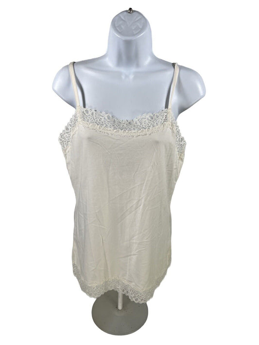 NEW Ann Taylor Women's Ivory Lace Accent Cami Tank Top - M