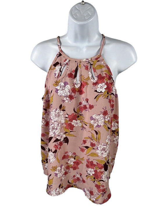 NEW Papermoon Women's Pink Floral Sleeveless Top - Petite L