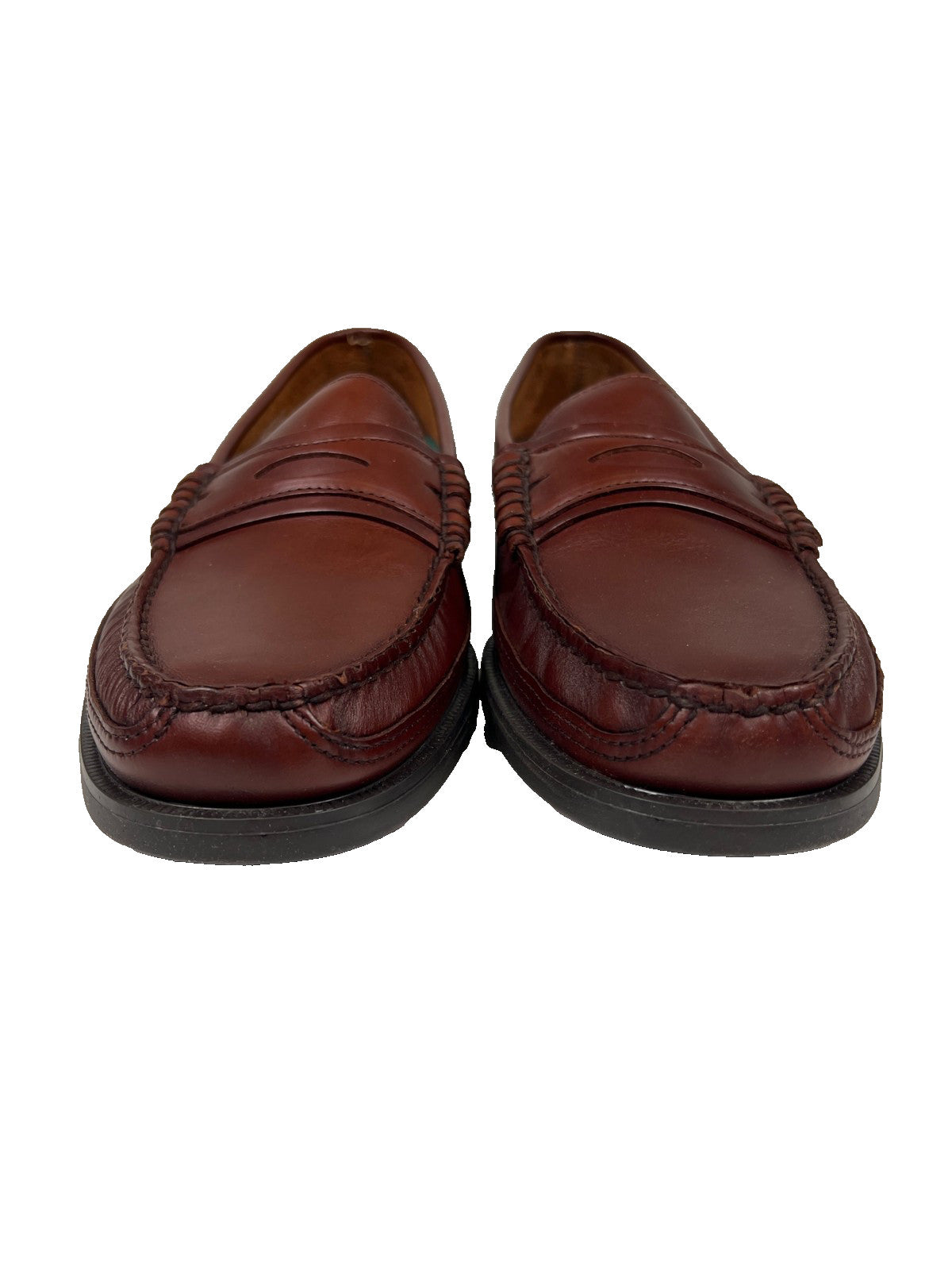 Sebago Men’s Brown Leather Dan Slip On Dress Penny Loafers - 11D