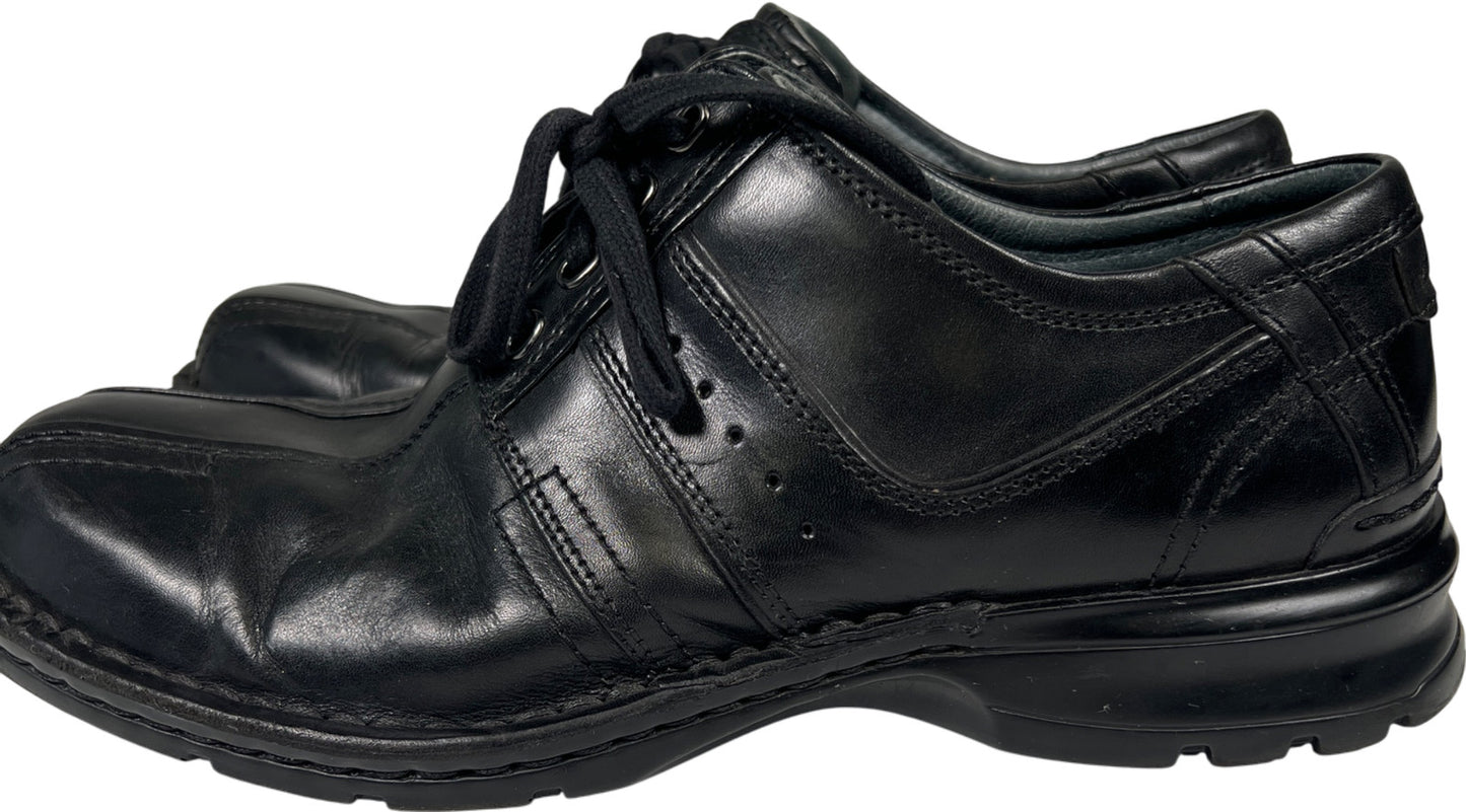 Clarks Men’s Black Leather Lace Up Comfort Walking Loafers - 9.5