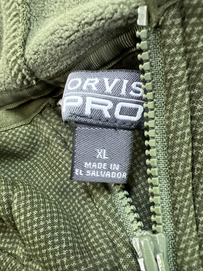 Orvis Pro Men’s Green Fleece Lined Full Zip Sweatshirt - XL