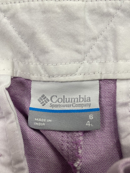Columbia Women’s Purple PFG Cotton Casual Shorts - 6