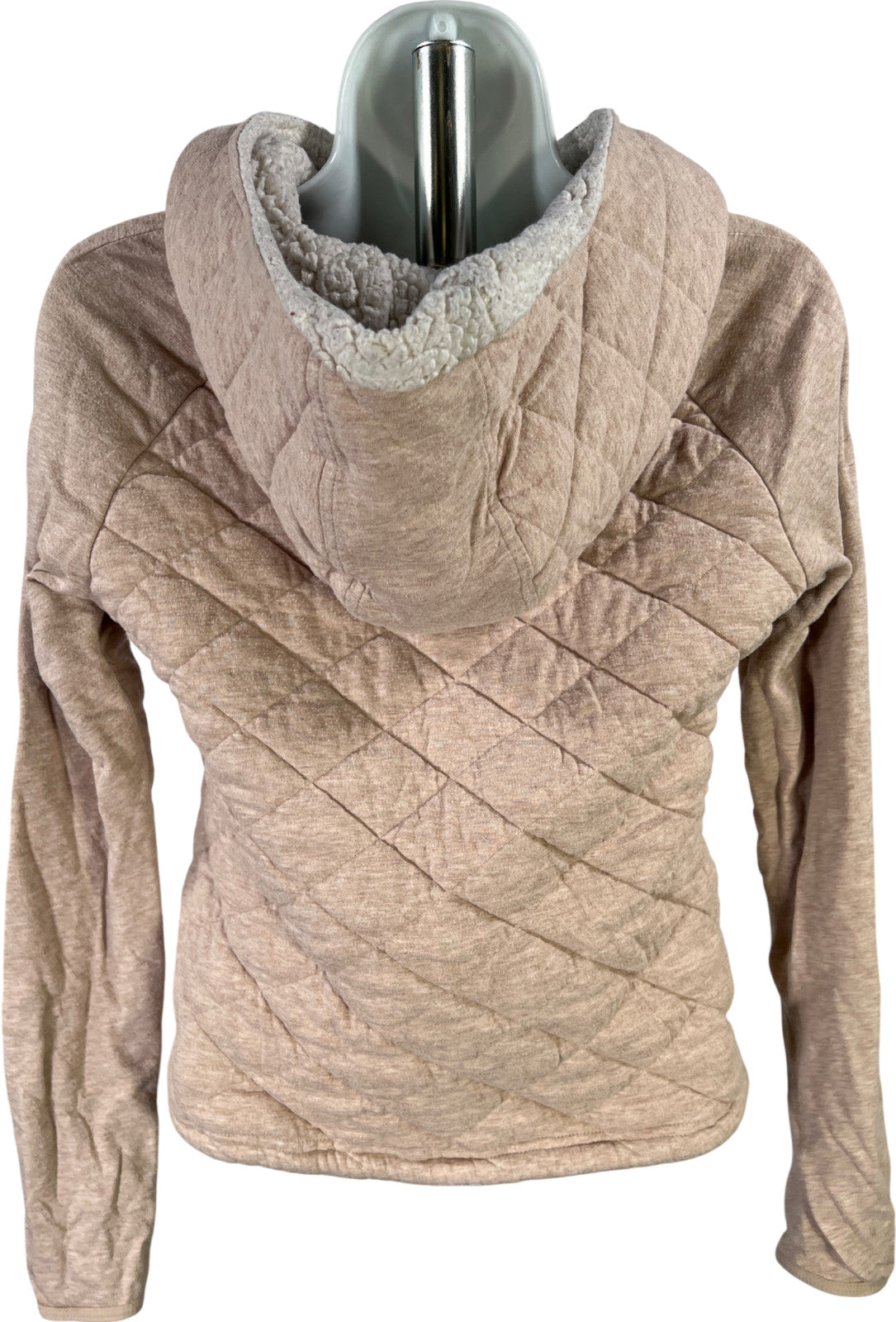UGG Women’s Beige Quilted Sherpa Hood Full Zip Sweatshirt - XS