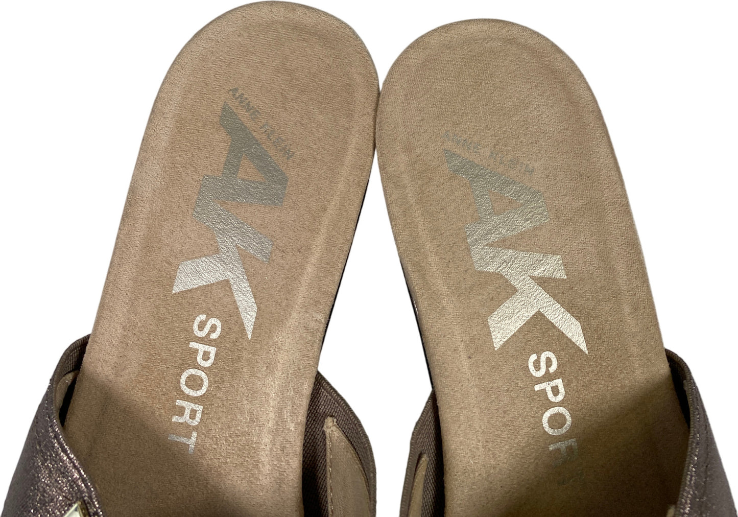 Anne Klein Women’s Bronze Metallic Peggy Wedge Sandals - 7