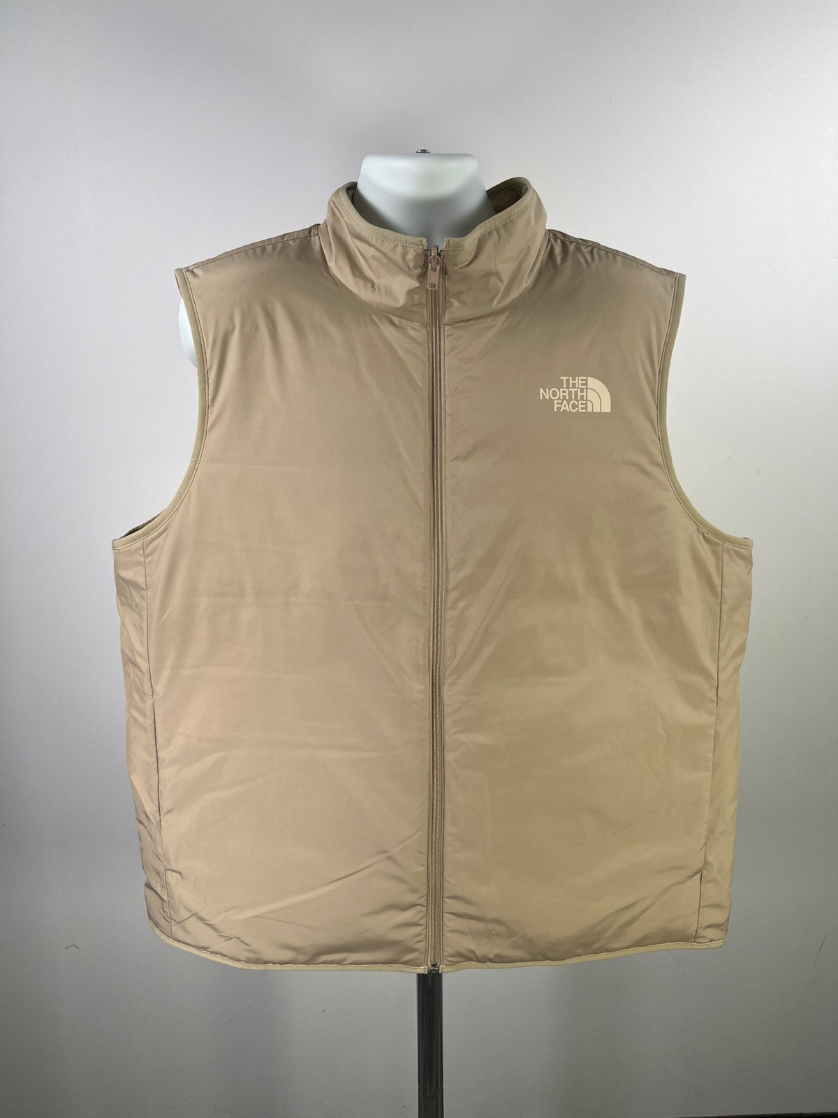 The North Face Men’s Beige Reversible Puffer Vest - XXL