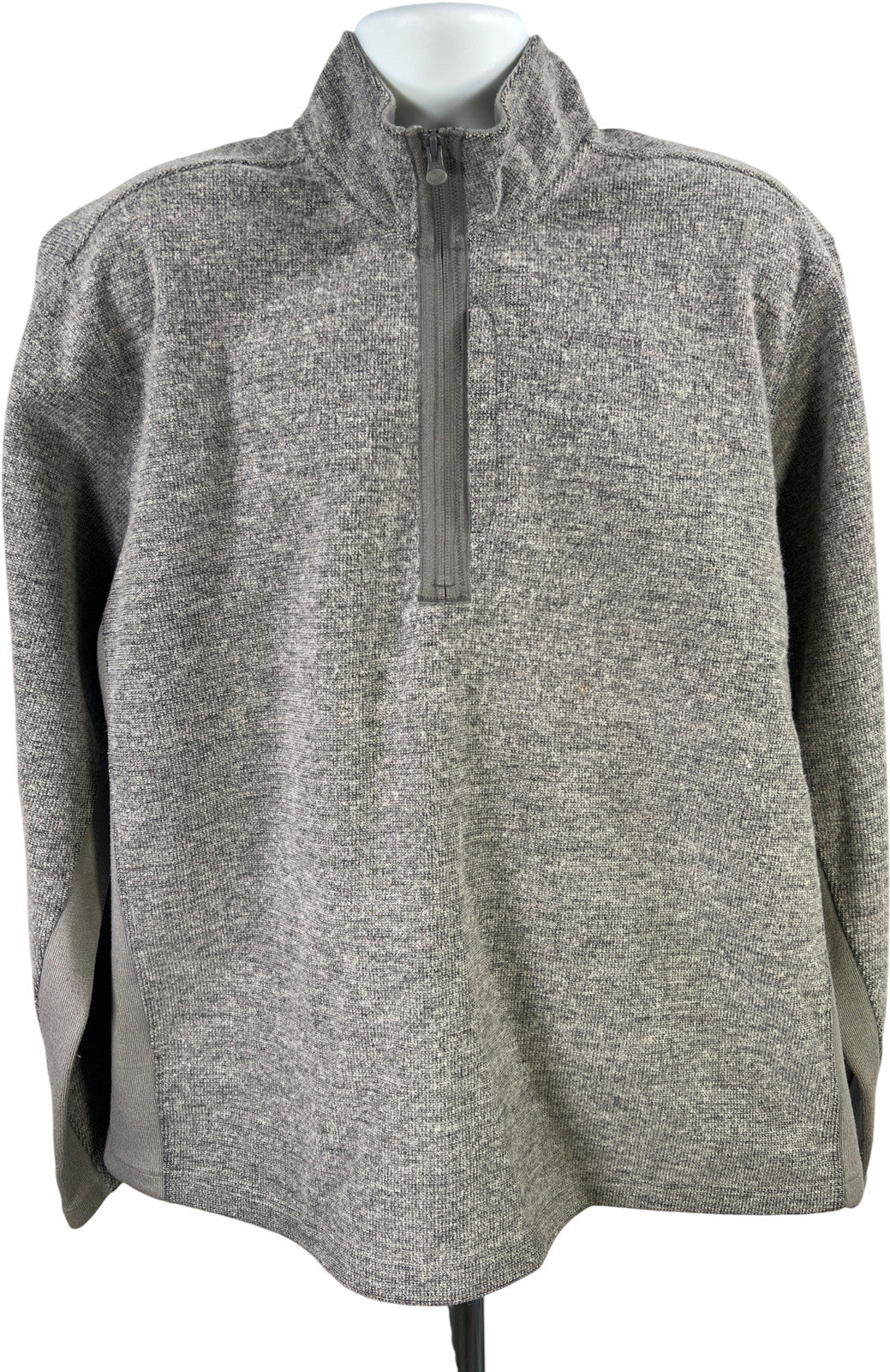 Merrell Men’s Gray Wool Blend Aeroblock 1/4 Zip Pullover Jacket - XXL