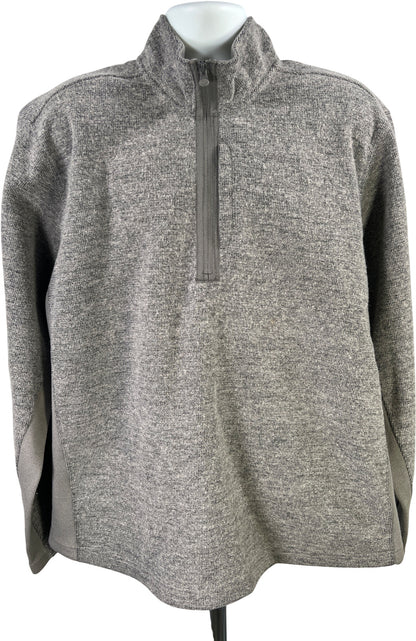 Merrell Men’s Gray Wool Blend Aeroblock 1/4 Zip Pullover Jacket - XXL