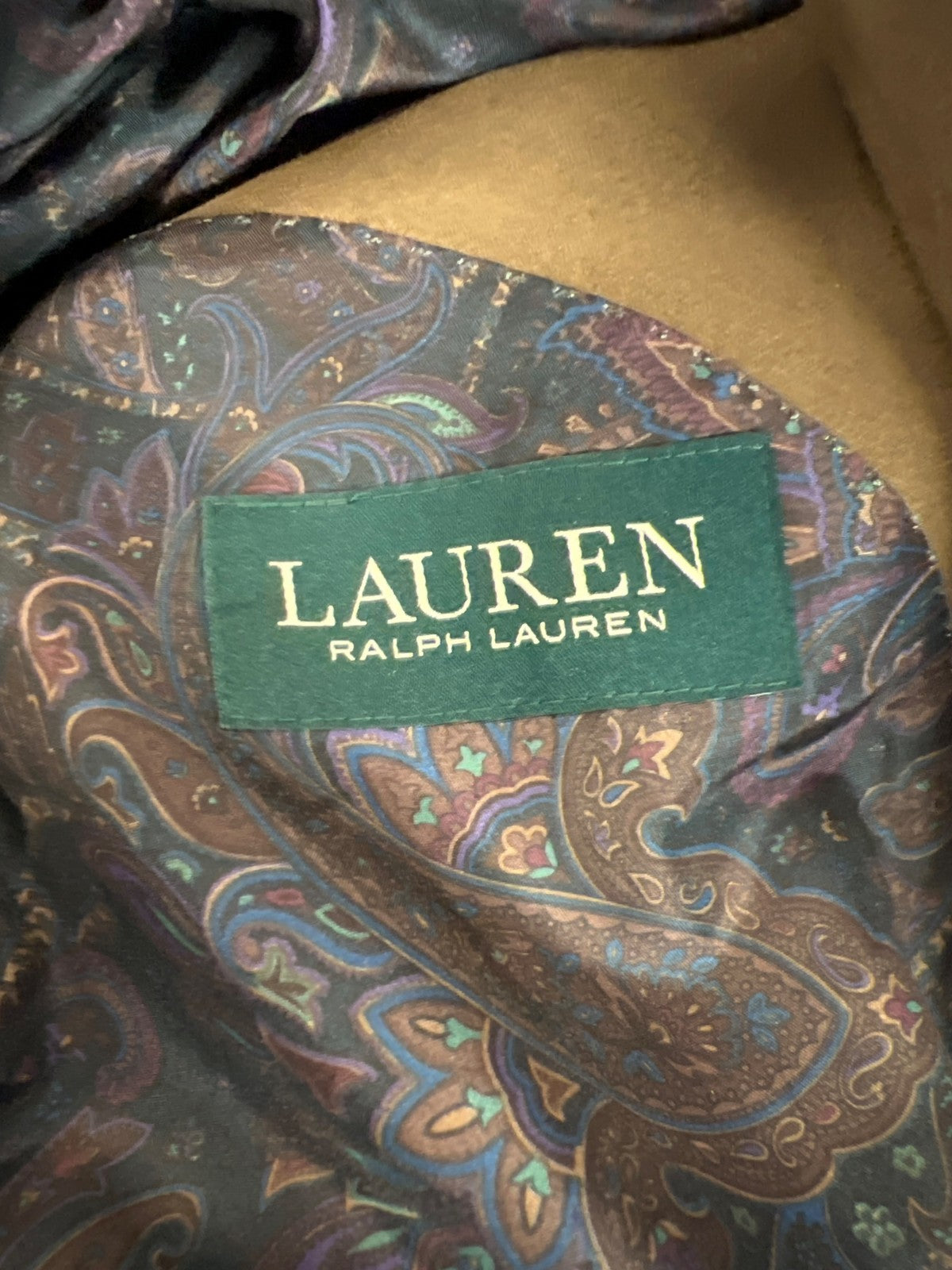 Lauren Ralph Lauren Men’s Brown Suede 2 Button Blazer Jacket - 44L