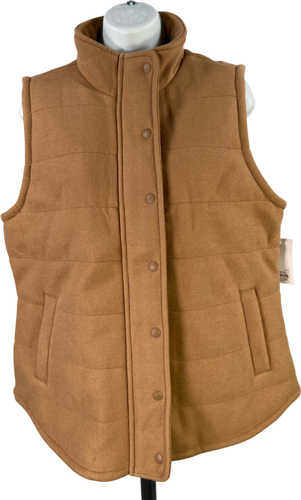 Croft and Barrow Women’s Sleeveless Full Zip Quilted Vest - M