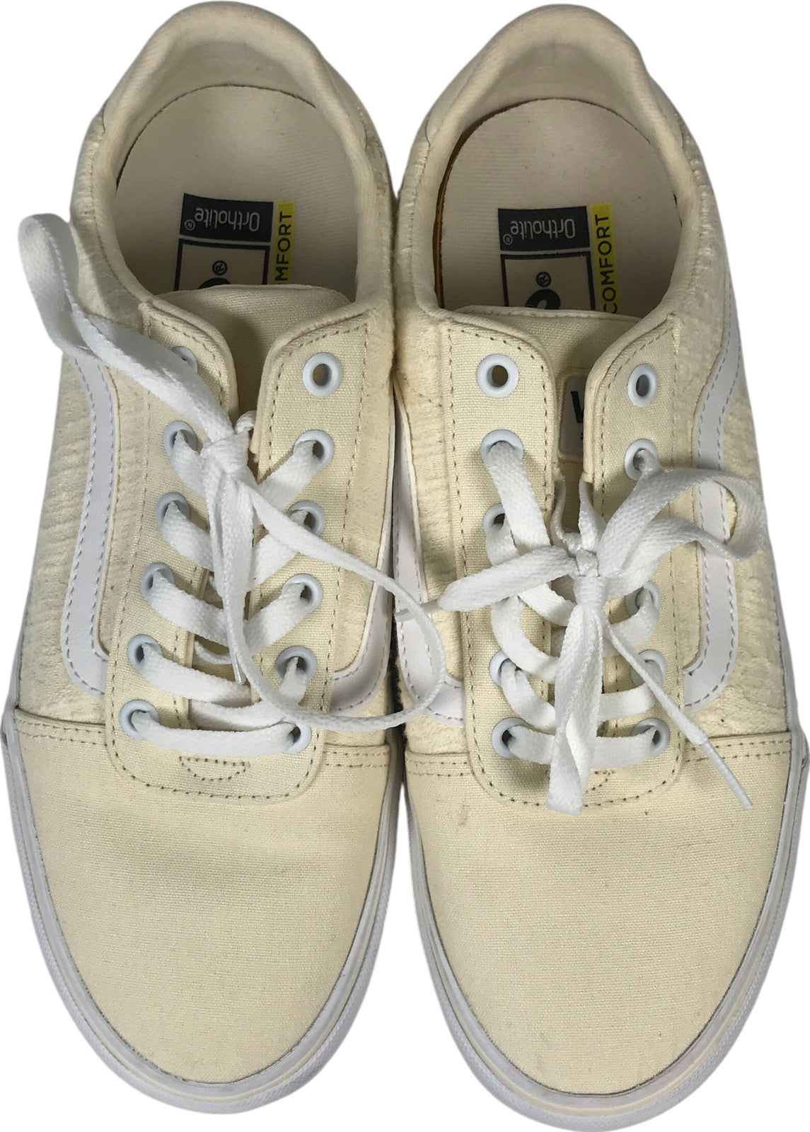 Vans Women’s Light Yellow Canvas Lace Up Sneakers - 9.5