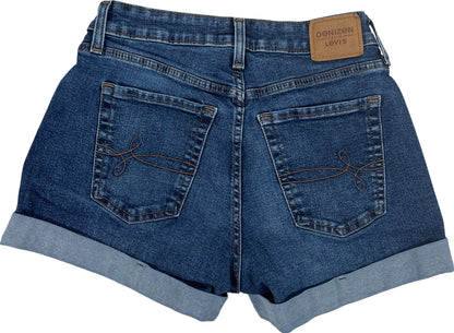 Levi’s Denizen Women’s Dark Wash Cuffed Jean Stretch Denim Shorts - 4