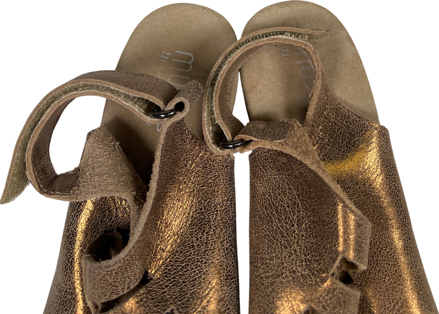 Munro Women’s Gold Metallic Open Toe Slingback Heeled Sandals - 8