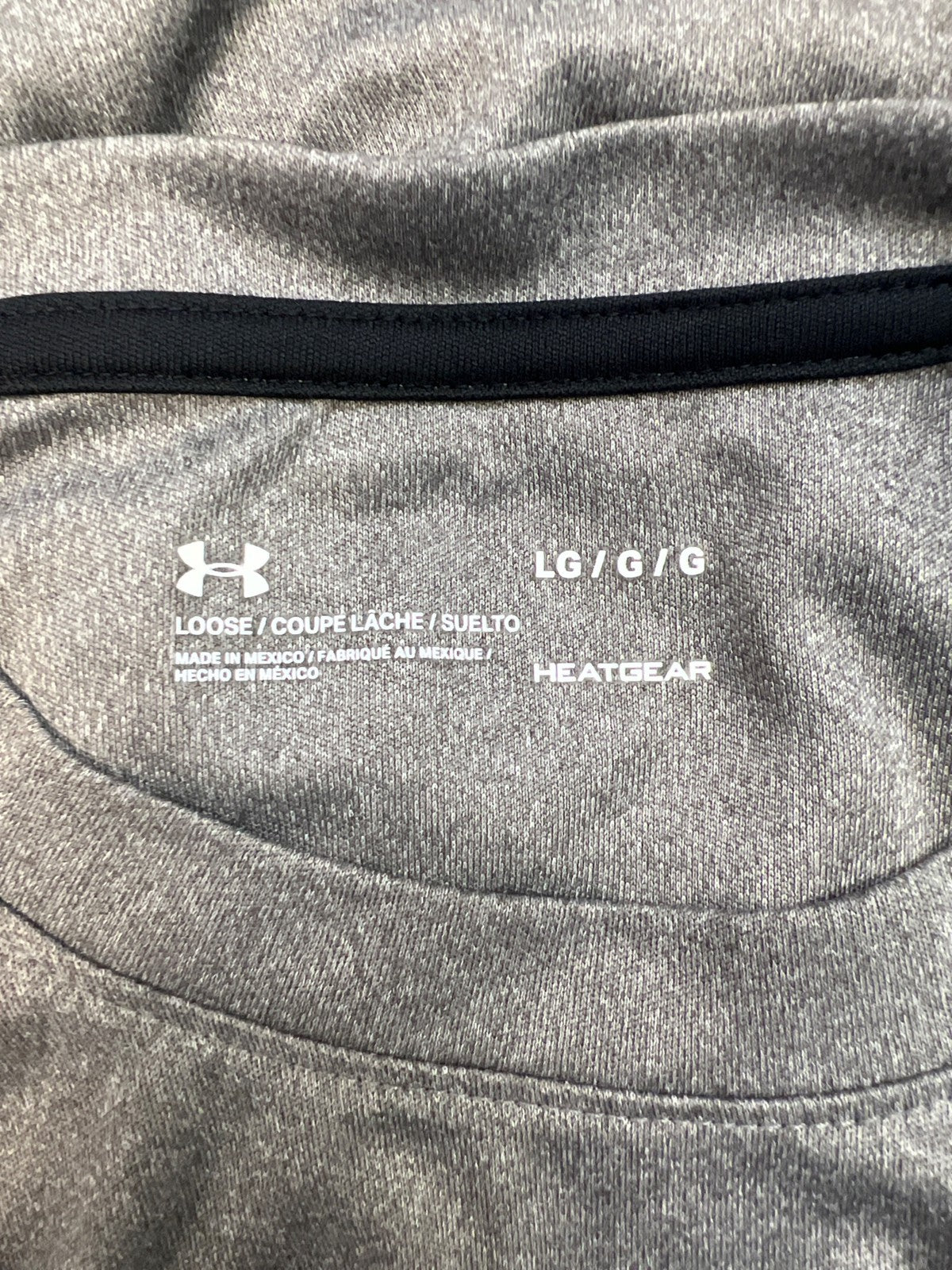 Under Armour Men’s Gray Loose Fit Short Sleeve HeatGear Athletic T-Shirt - L