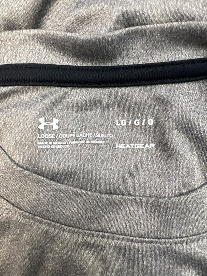 Under Armour Men’s Gray Loose Fit Short Sleeve HeatGear Athletic T-Shirt - L