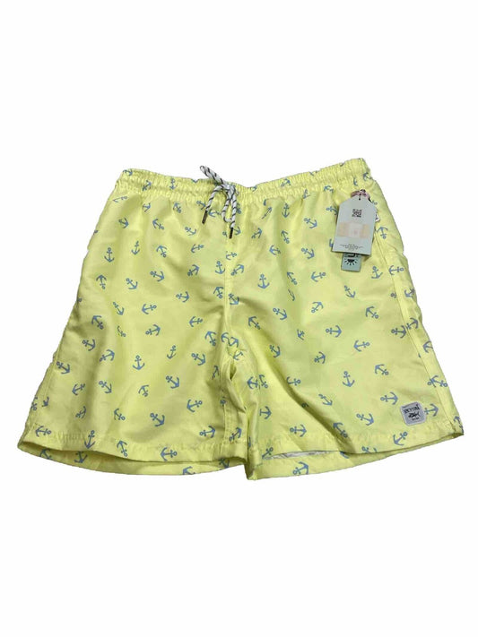NEW Spicy Tuna Men's Yellow Anchor Mesh Lined Swim Trunks Shorts - XL
