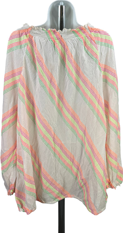 Lane Bryant Women’s White Multicolor Lightweight Long Sleeve Shirt - Plus 22/24