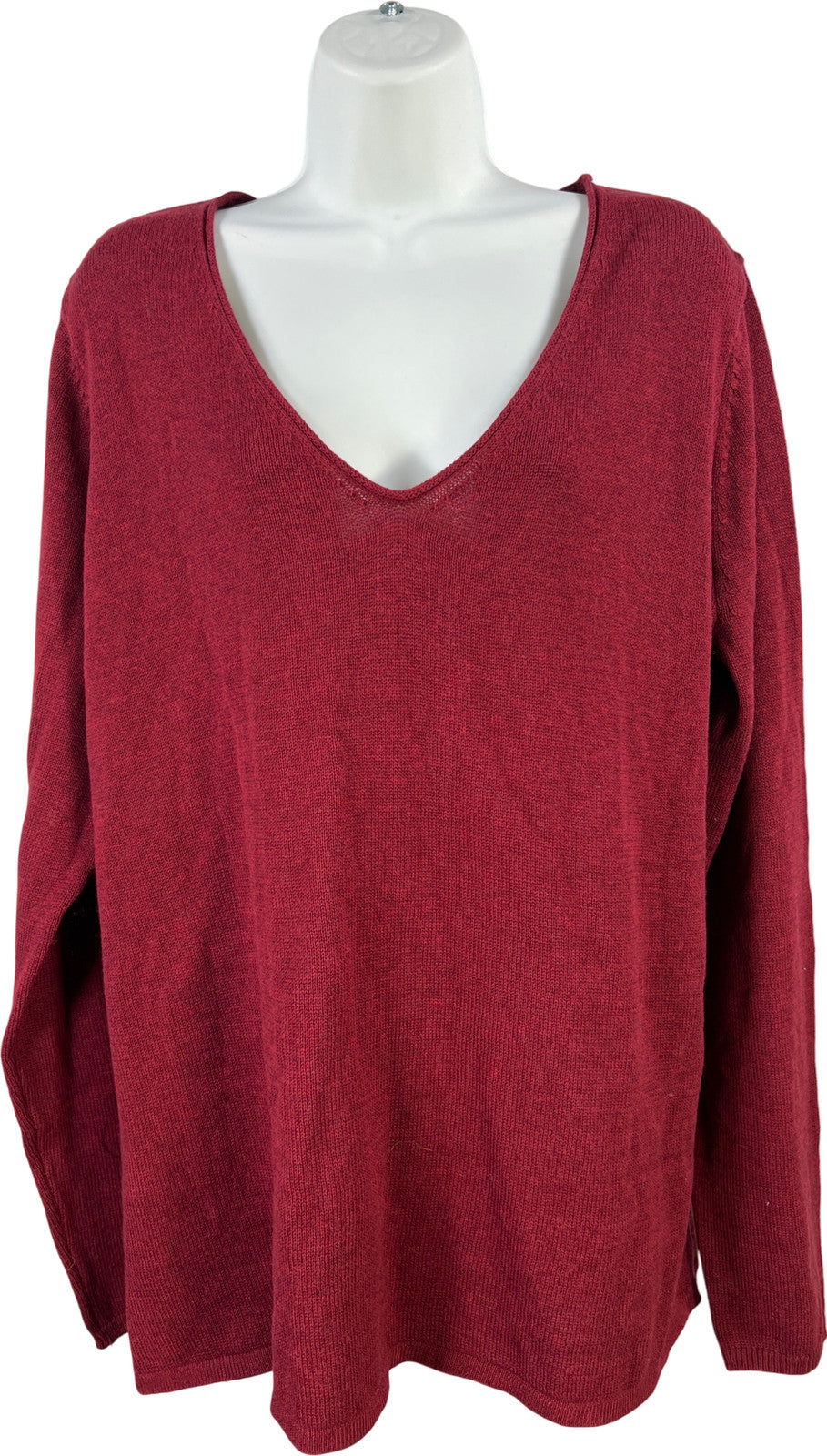 Old Navy Women’s Red Long Sleeve V-Neck Sweater - XXL