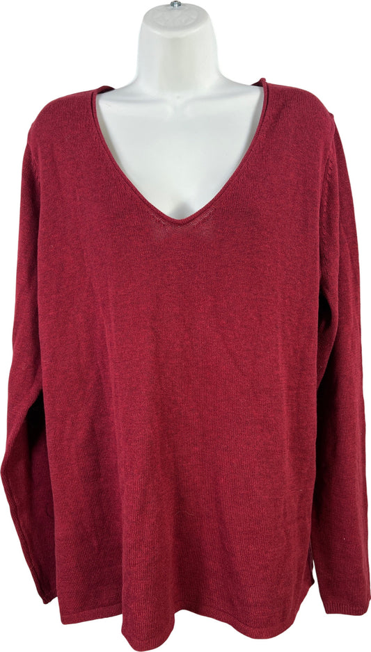 Old Navy Women’s Red Long Sleeve V-Neck Sweater - XXL
