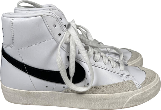 Nike Women’s White Blazer 77 High Top Lace Up Sneakers - 8