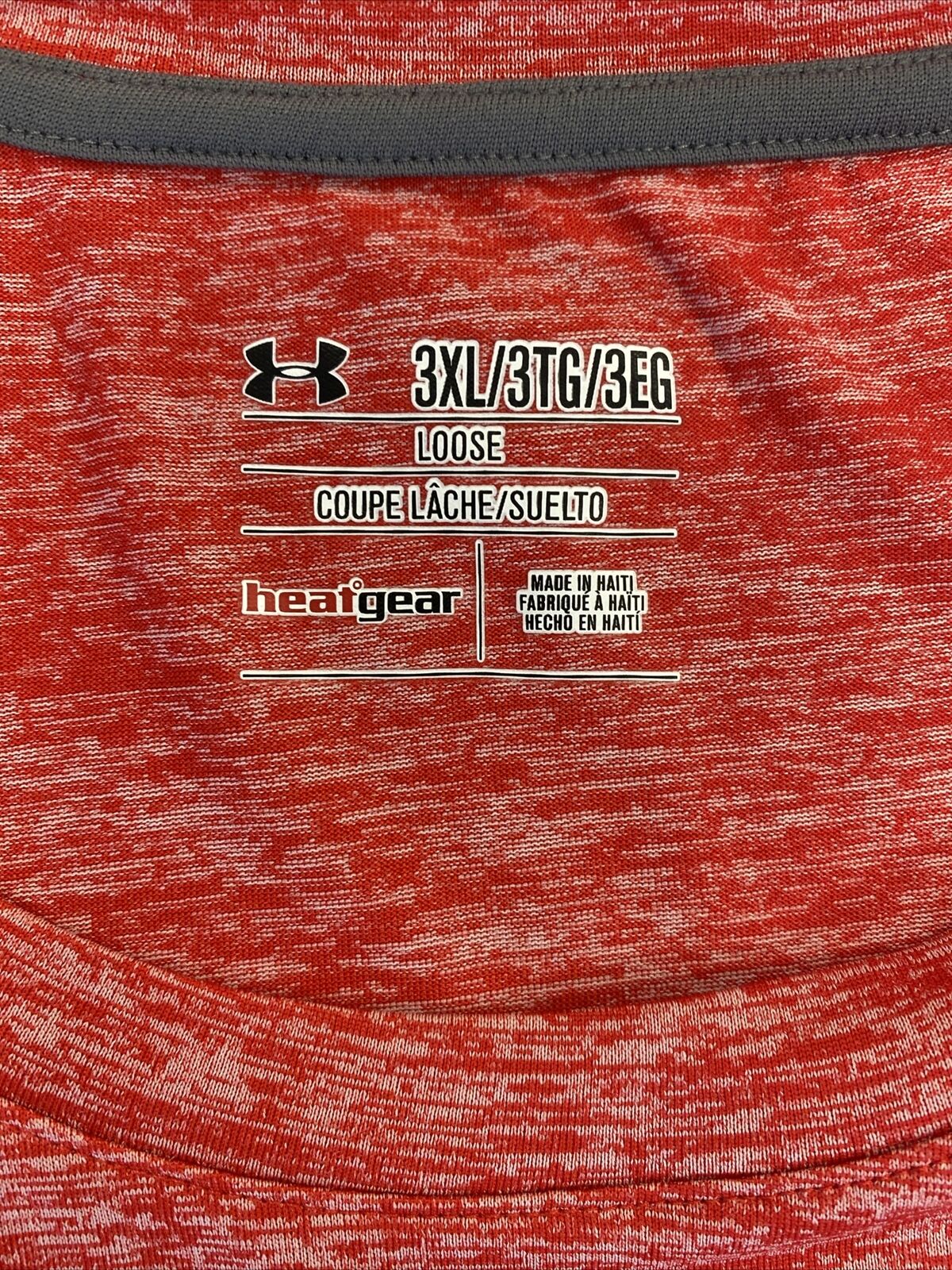Under Armour Men's Red HeatGear Athletic Shirt Short Sleeve - 3XL
