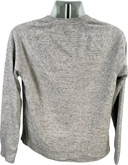 Banana Republic Men’s Gray Brushed Waffle Knit Long Sleeve Sweater - M