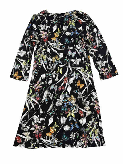 Karen Kane Women's Black Butterfly Print 3/4 Sleeve T-Shirt Dress - XL