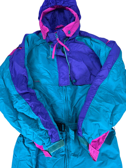 Columbia Women’s Blue Vintage. Retro One Piece Ski Snowsuit - XL