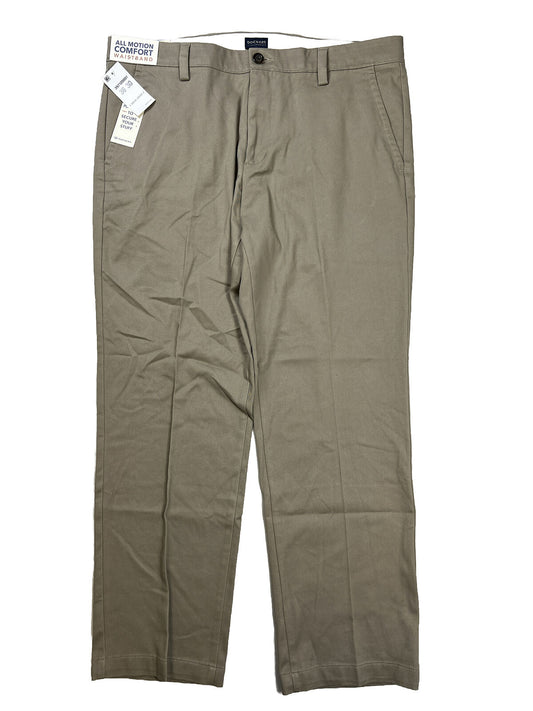 NUEVO Dockers Pantalones chinos color caqui de corte recto beige para hombre - 36x30