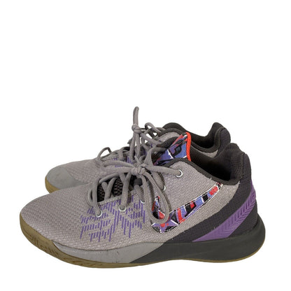 Nike Boys Gray/Purple Kyrie Flytrap Lace Up Athletic Shoes - 6 Youth