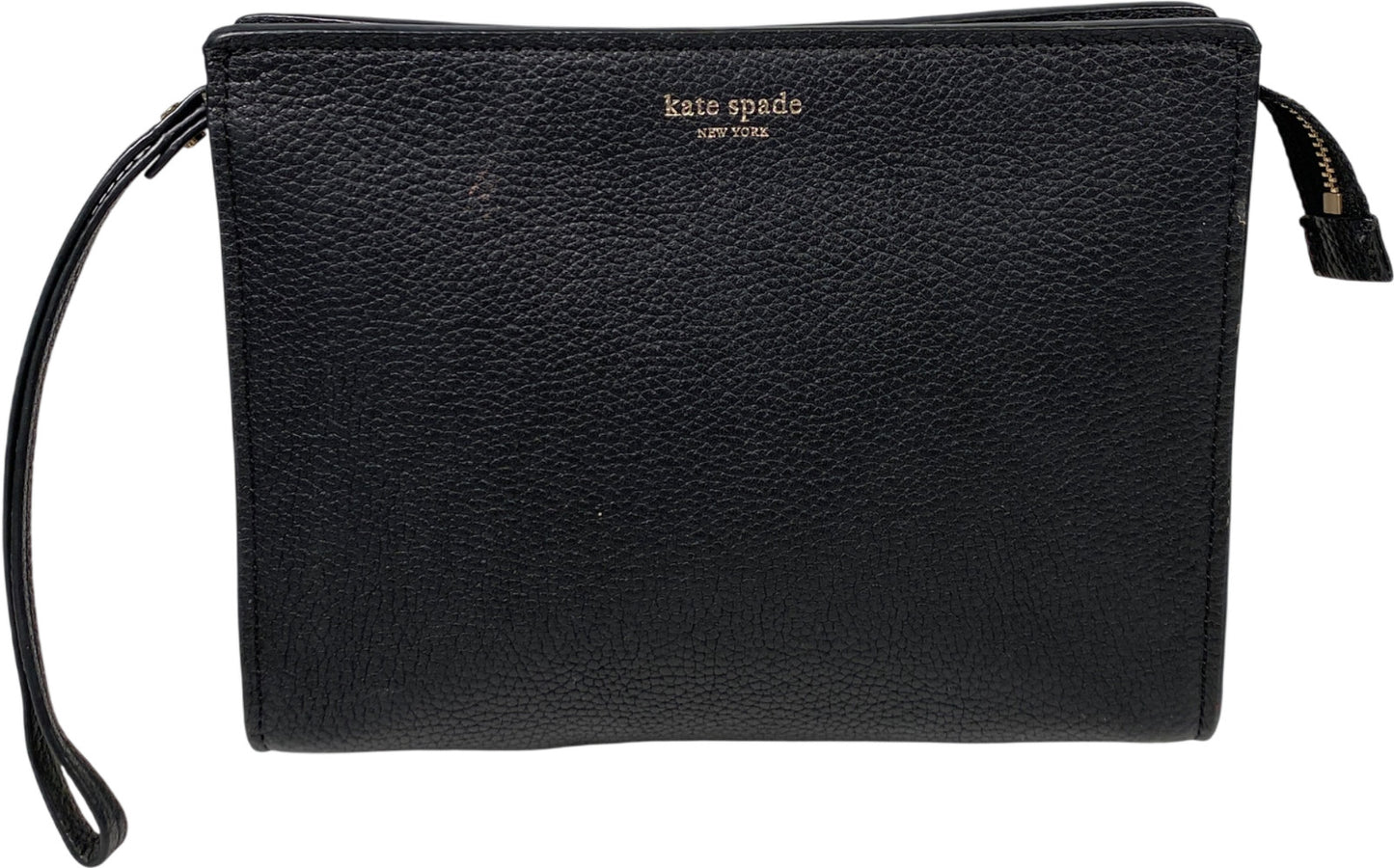 Kate Spade Women’s Black Leather Zip Close Pouch