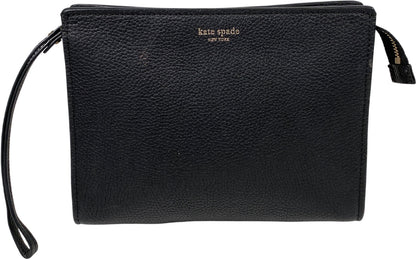 Kate Spade Women’s Black Leather Zip Close Pouch