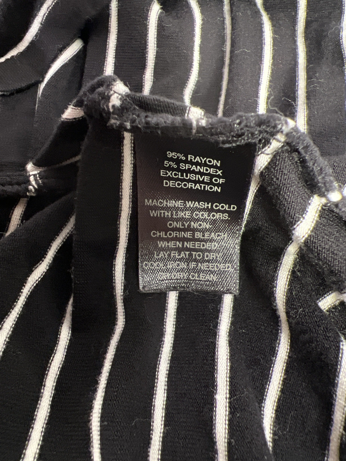 White House Black Market Womens Black Striped Ruffle Trim Cap Sleeve T-Shirt XXS