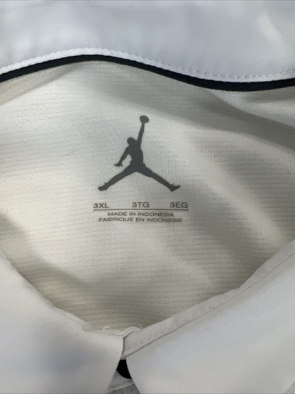 Nike Jordan Men's White U of M Short Sleeve Athletic Polo - 3XL