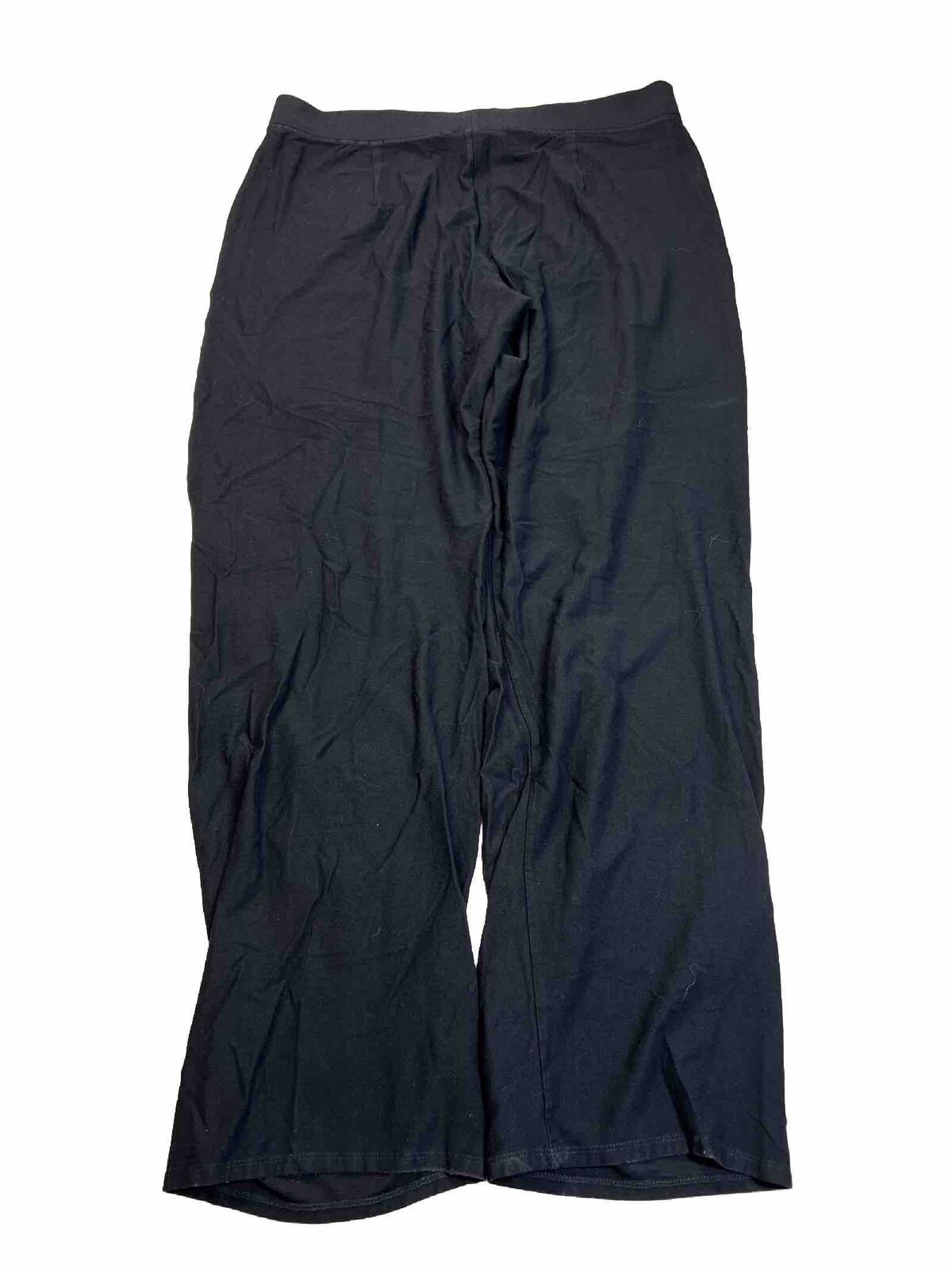 Eileen Fisher Women's Black Stretch Waist Pull On Straight Leg Pants - L
