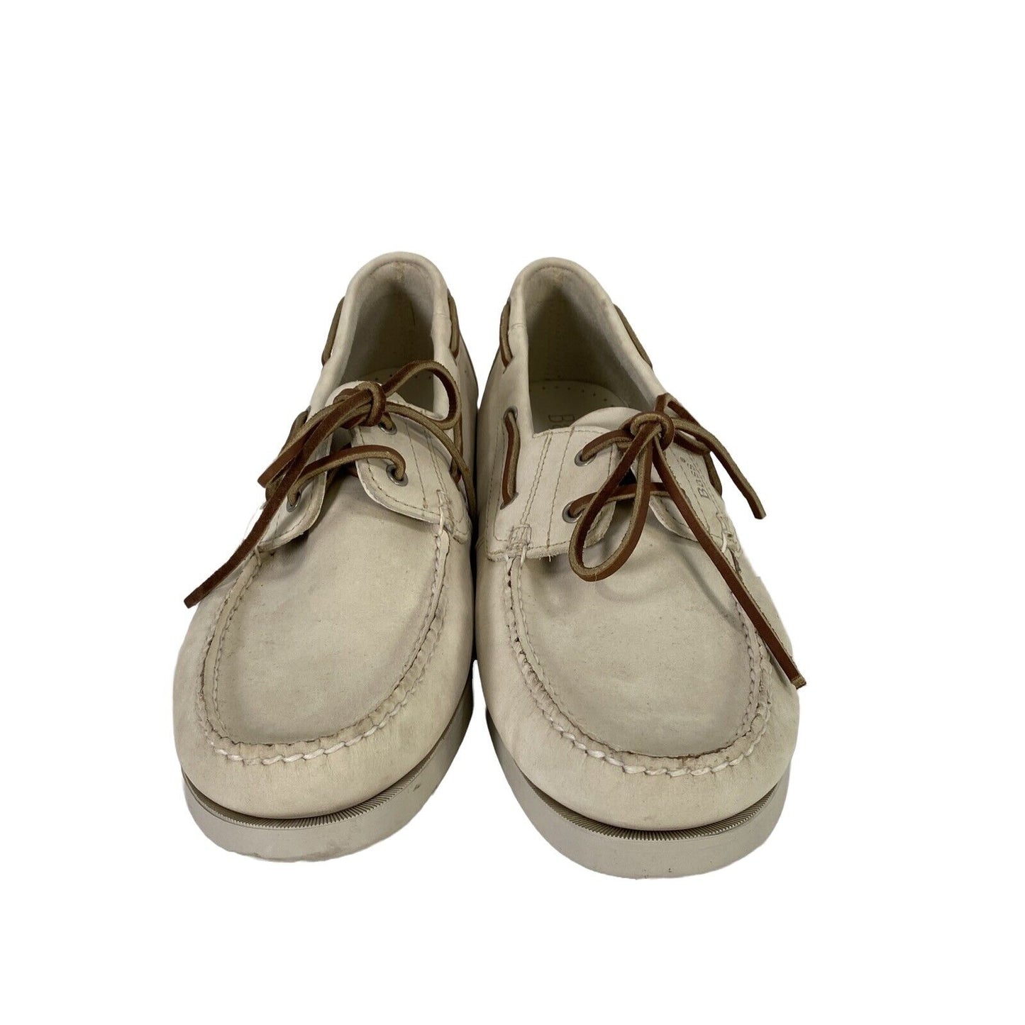 Bass Men's Ivory Seafarer Casual Boat Shoes - 10