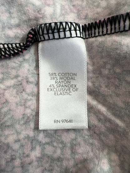 J.Jill Women’s Pink/Purple Long Sleeve Keyhole Front Blouse - S