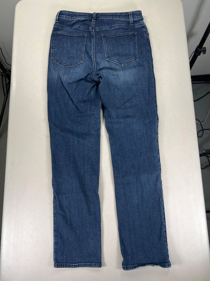 Talbots Women’s Dark Wash High Waist Straight Leg Curvy Jeans - 4